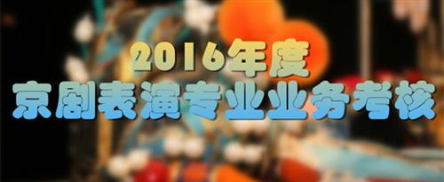 嫩逼网址国家京剧院2016年度京剧表演专业业务考...